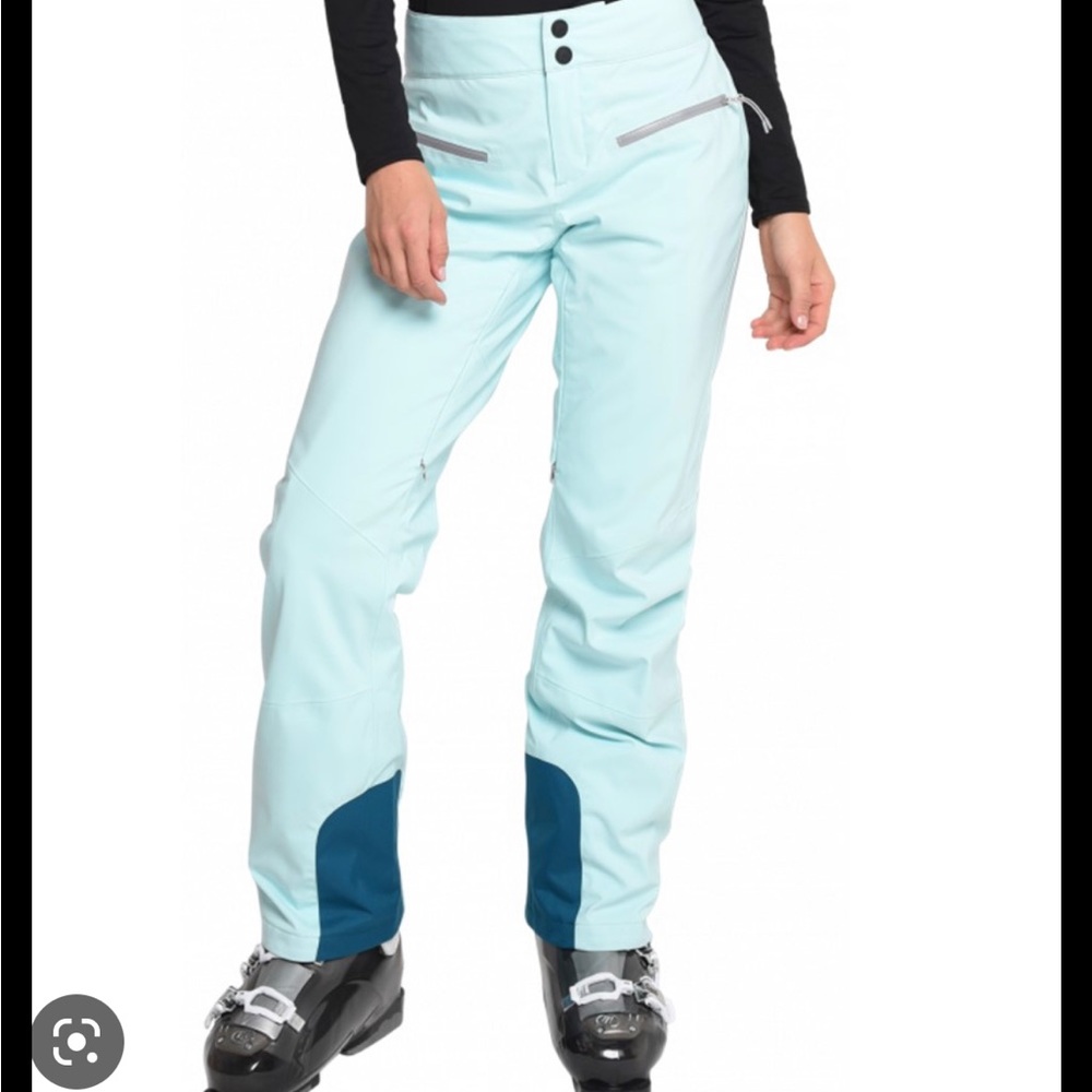 Obermeyer Bliss Women’s Ski Pant - sea glass color, no longer made.
